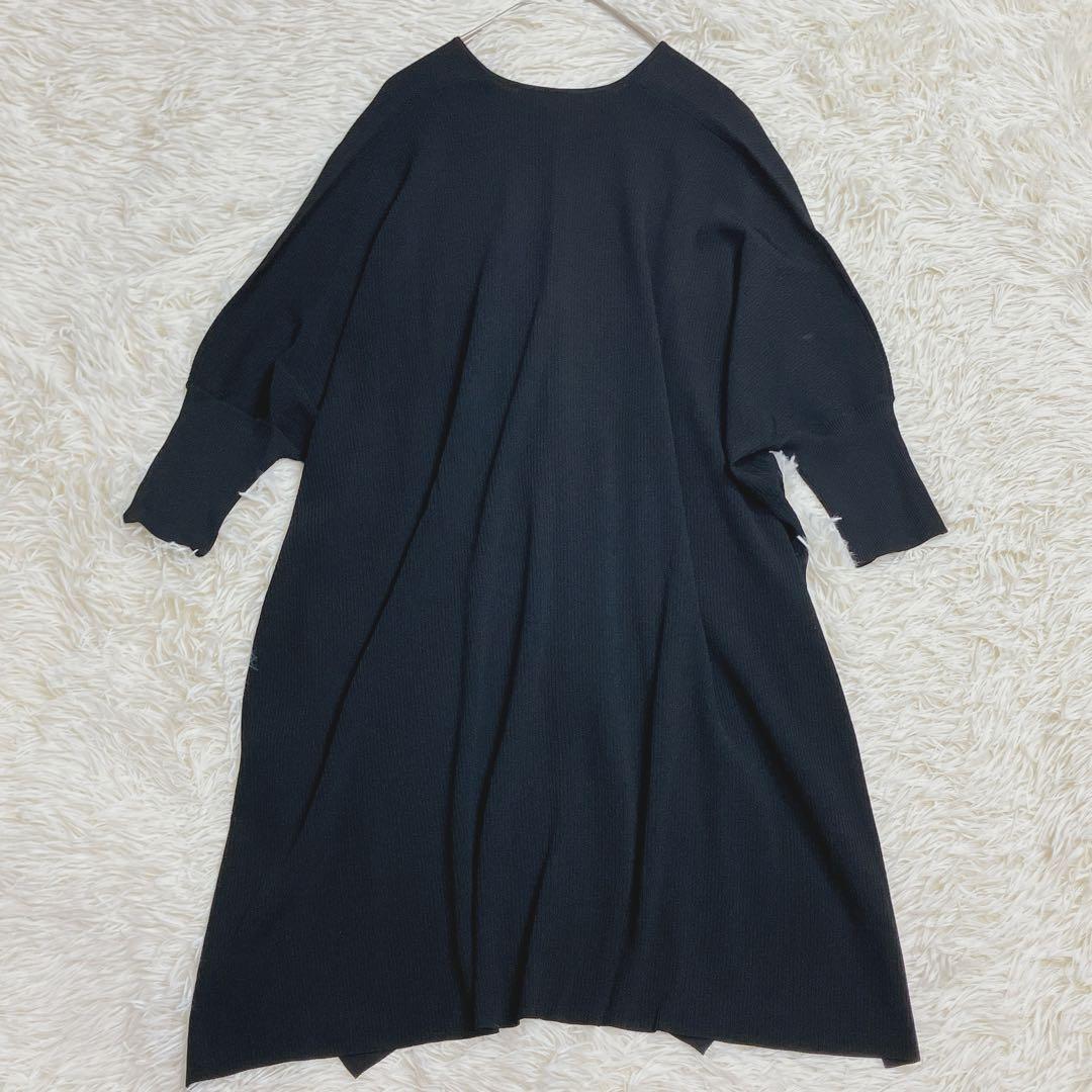 Theory luxe セオリーリュクス　コクーンニット　ワンピース　洗える　黒