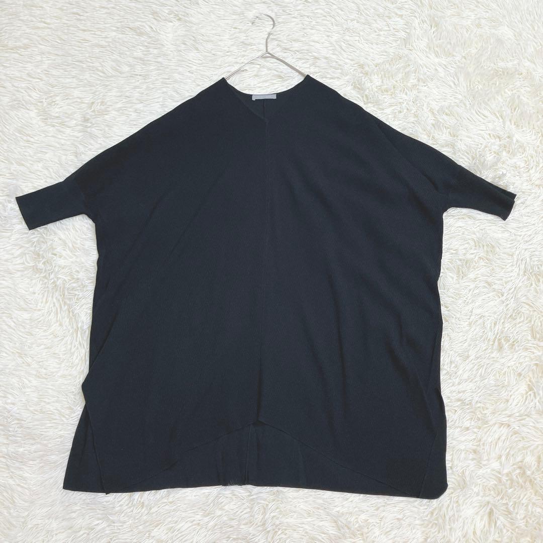 Theory luxe セオリーリュクス　コクーンニット　ワンピース　洗える　黒