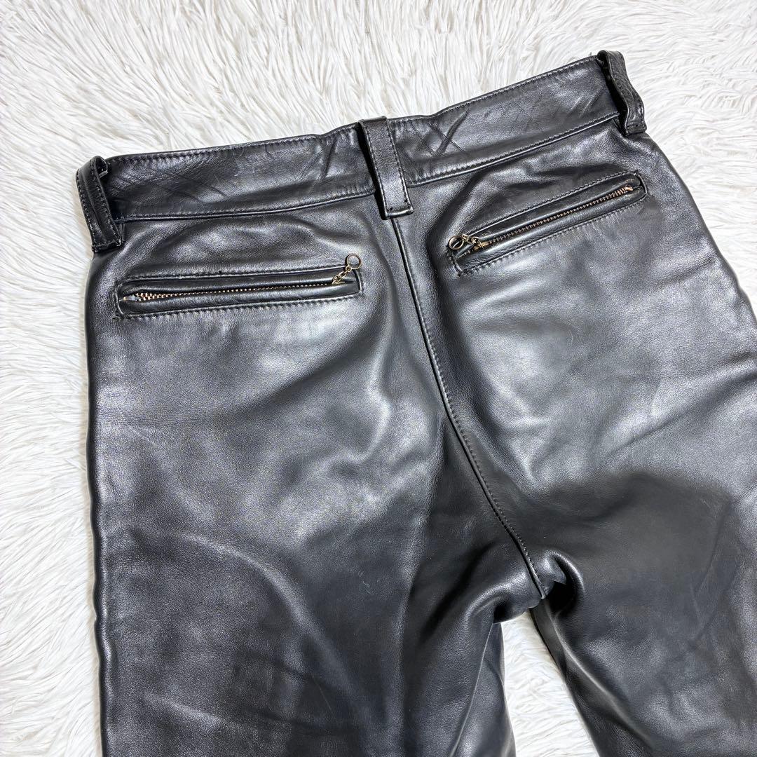 バンソン vanson レザーパンツ 34インチ XL 本革 牛皮 訳あり
