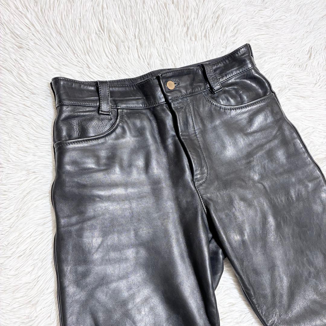 バンソン vanson レザーパンツ 34インチ XL 本革 牛皮 訳あり