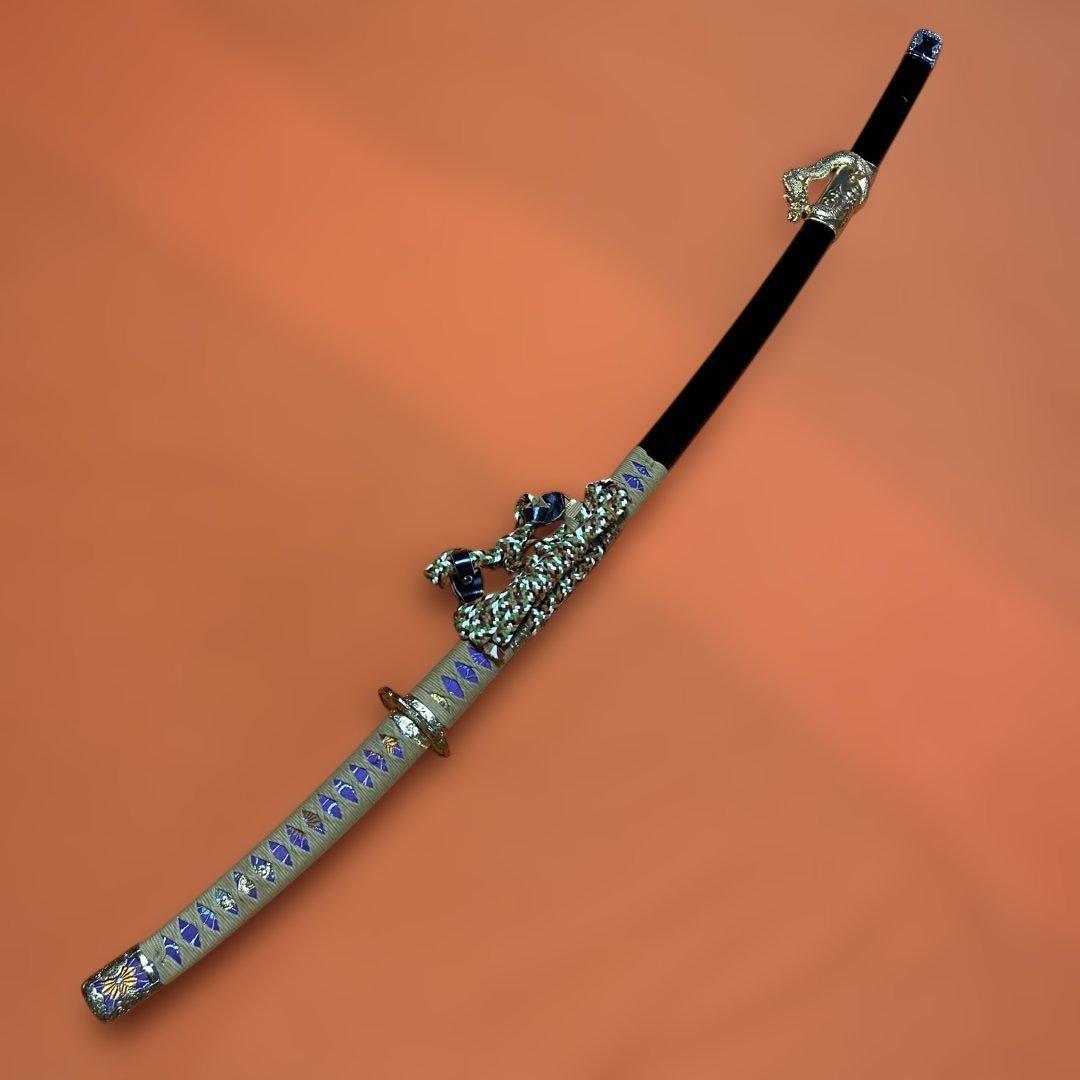 豪華版模造刀 長尺太刀 金茶柄 大刀型金鍔