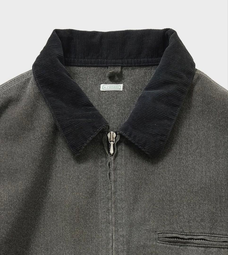 ジャケット・アウター A.PRESSE BIOTOP Black Chambray Detroit