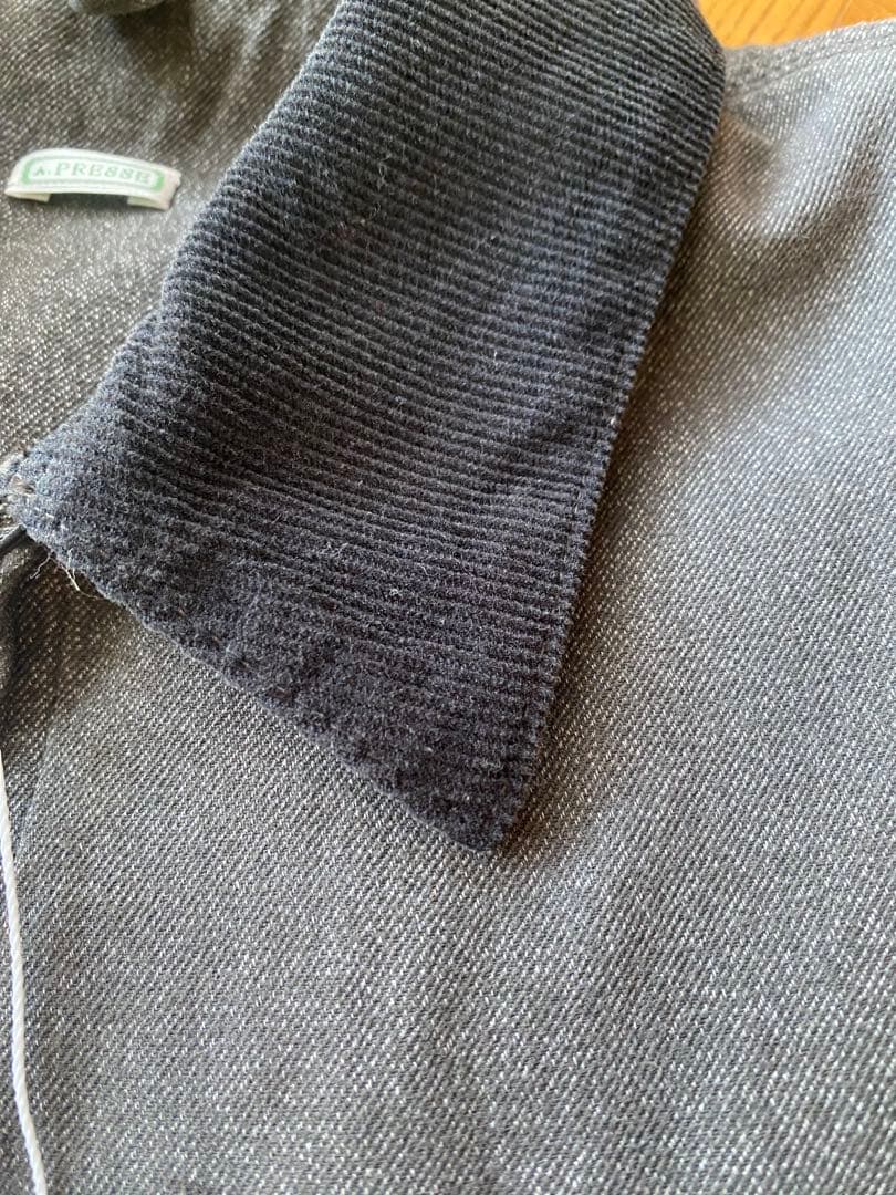 ジャケット・アウター A.PRESSE BIOTOP Black Chambray Detroit