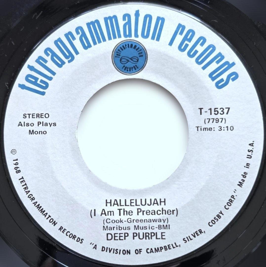 US ORIG 7inch 　DEEP PURPLE / Halleluyah