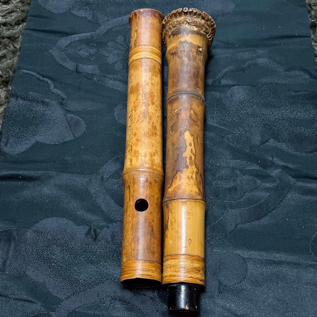 尺八 都山流 中継ぎ緩み無し 一尺七寸管 状態考慮割安品 【音出し確認済み】