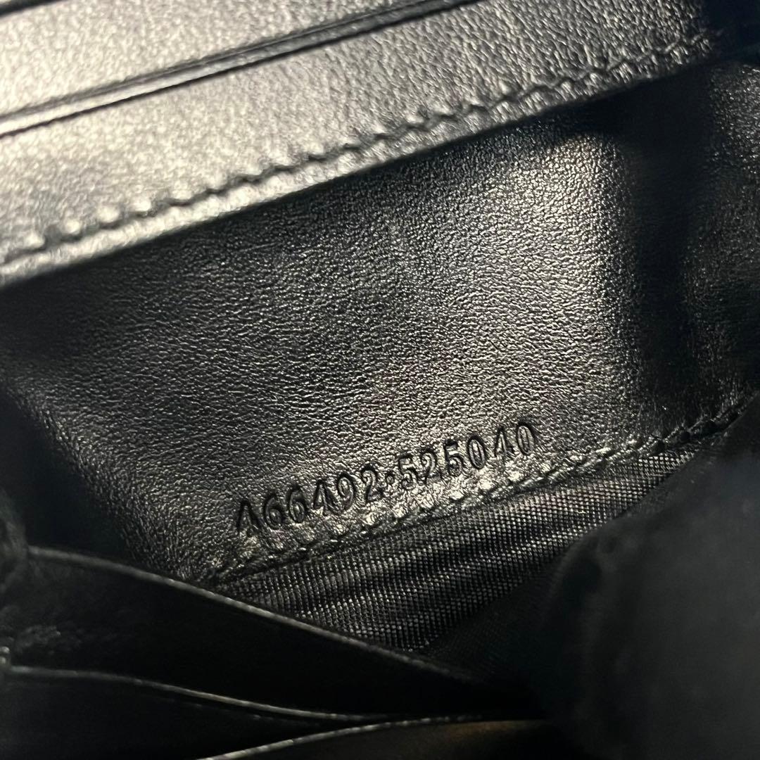 希少✨グッチ 二つ折り財布 GGマーモント キルティング レザー ブラック