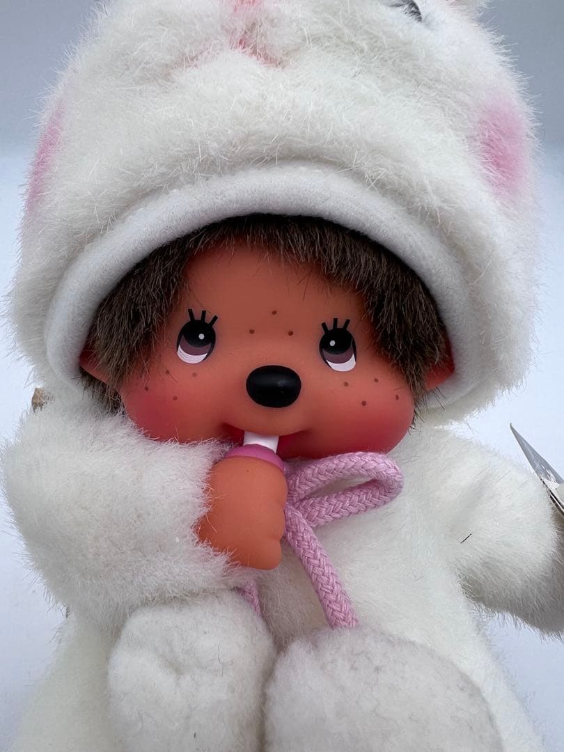 タグ付き！レア！monchhichi モンチッチ ウサギ　アニマル　ぬいぐるみ