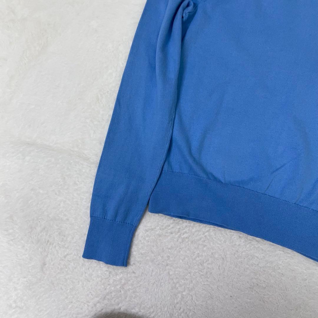 美品　POLO RALPH LAUREN 現行タグ　QRコード　青 カーディガン