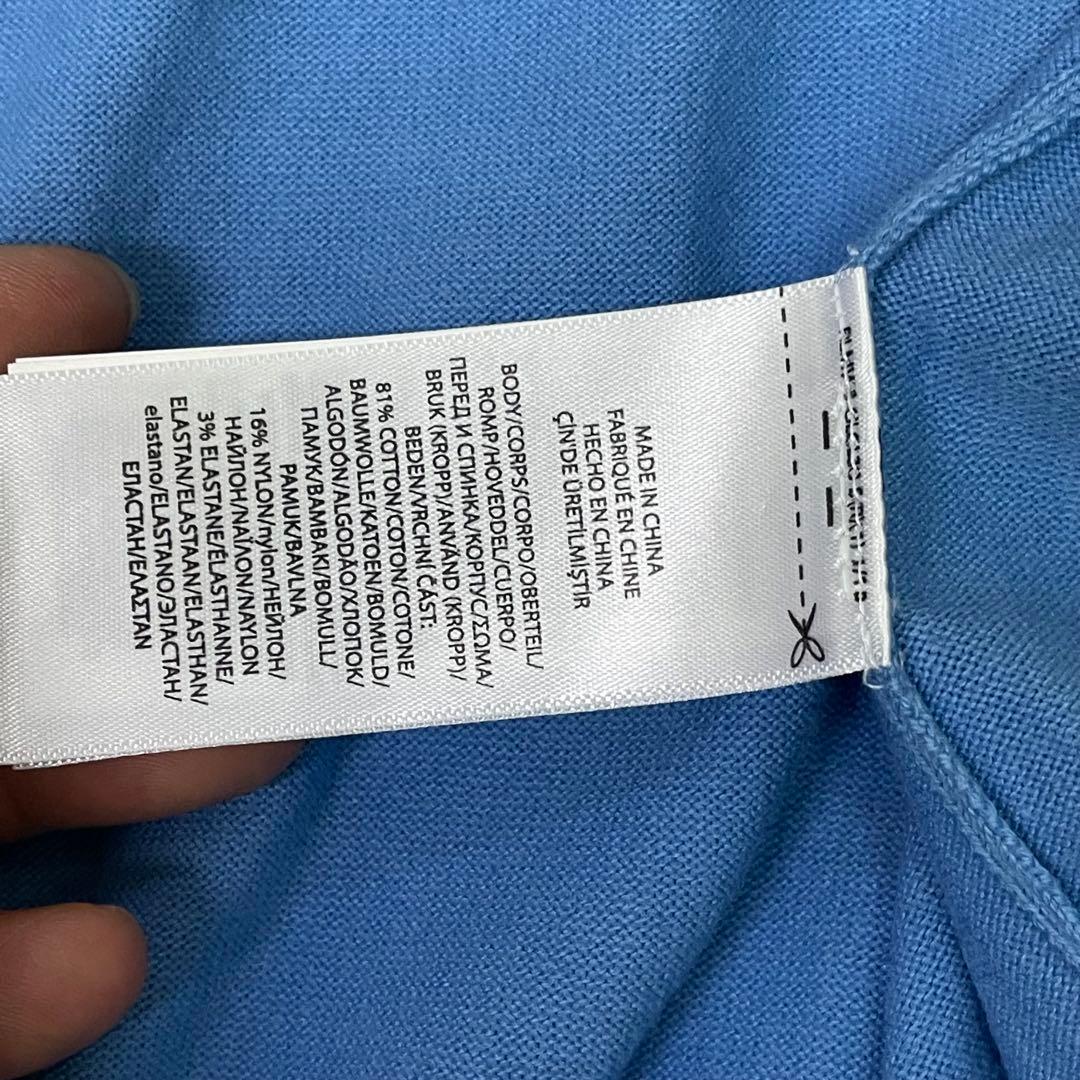美品　POLO RALPH LAUREN 現行タグ　QRコード　青 カーディガン