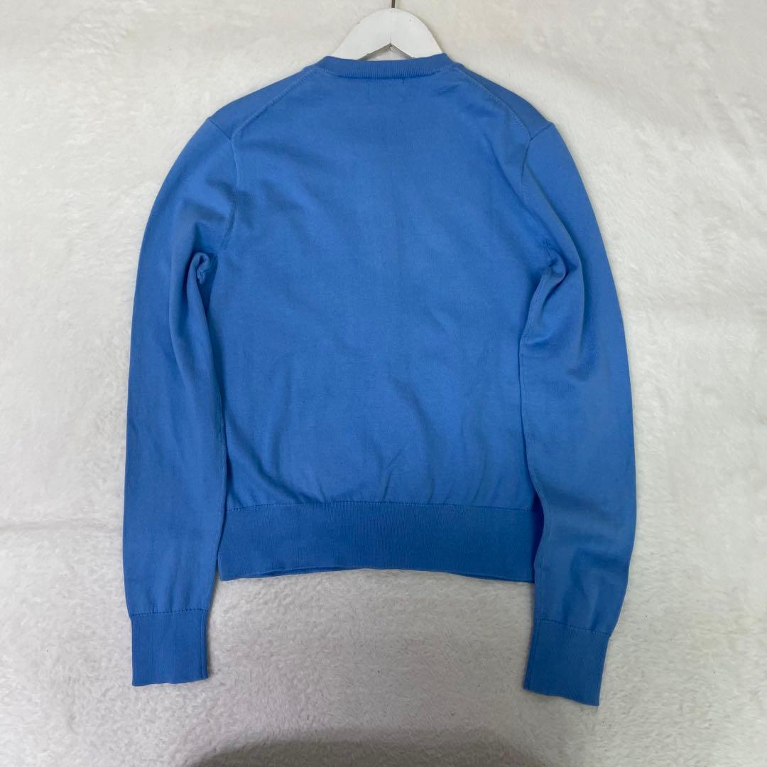 美品　POLO RALPH LAUREN 現行タグ　QRコード　青 カーディガン