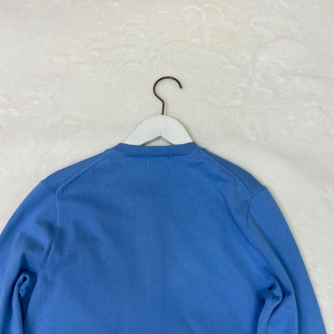 美品　POLO RALPH LAUREN 現行タグ　QRコード　青 カーディガン