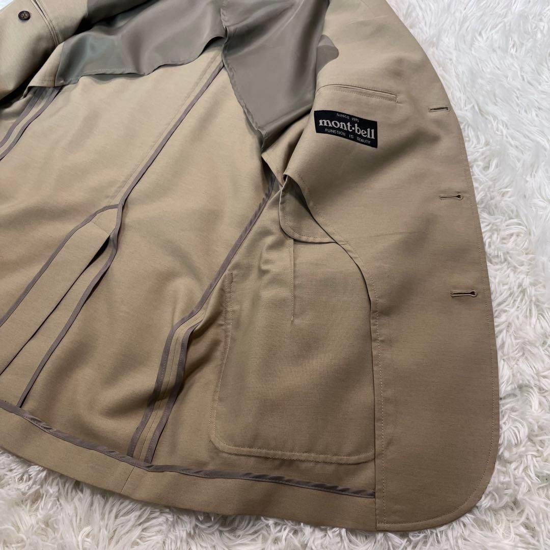美品✨ mont-bell テーラードジャケット M ベージュ ストレッチ 軽量