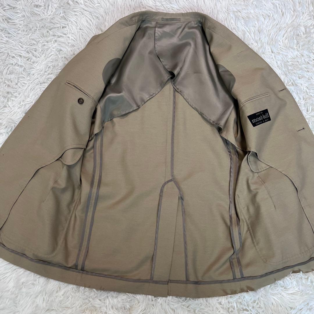 美品✨ mont-bell テーラードジャケット M ベージュ ストレッチ 軽量