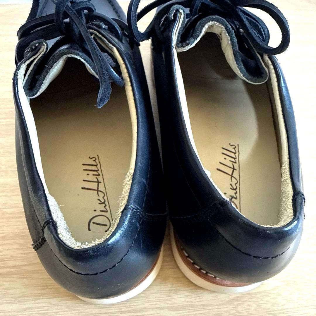【未使用】DIX HILLS ブラックレザー　チロリアンシューズ　メキシコ製