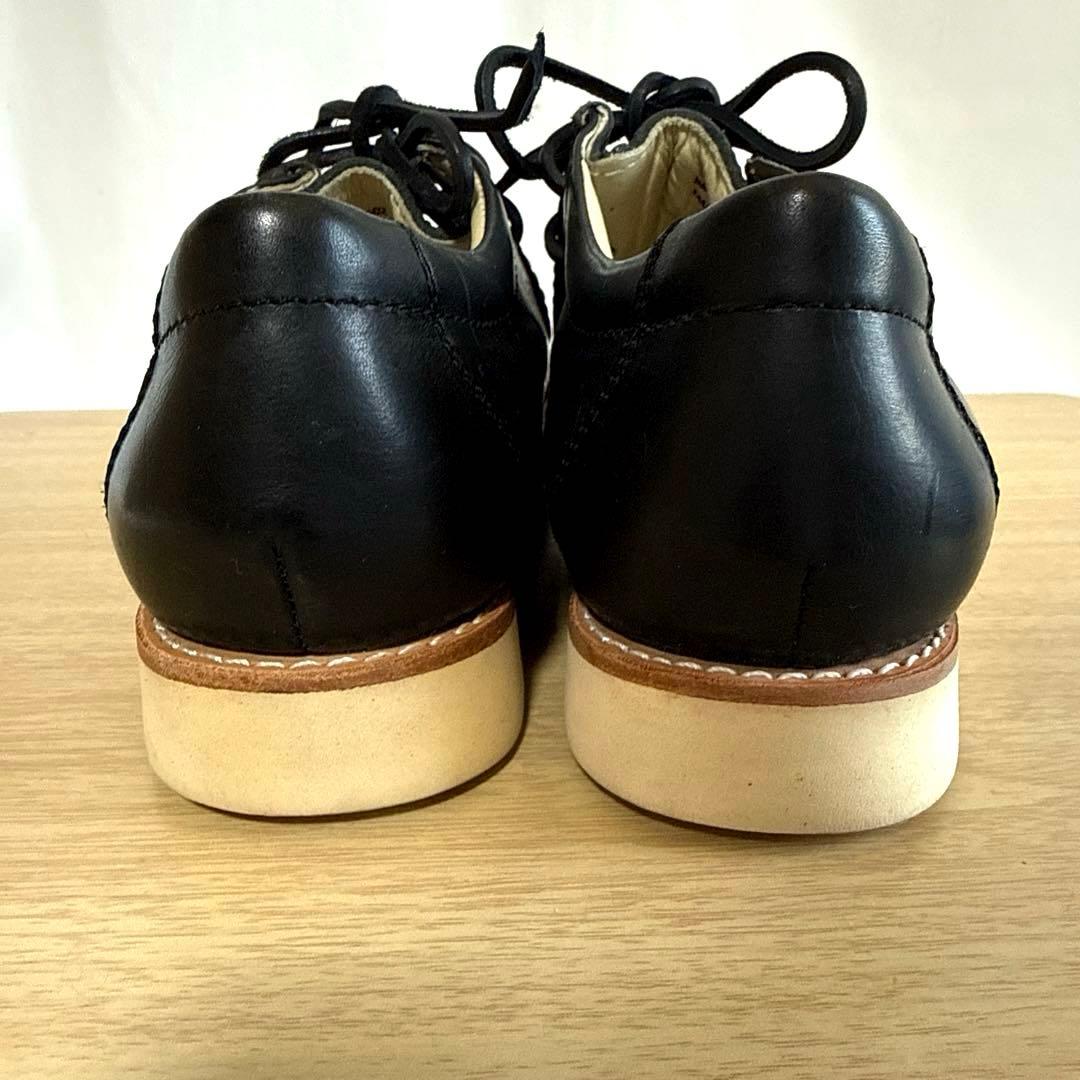 【未使用】DIX HILLS ブラックレザー　チロリアンシューズ　メキシコ製
