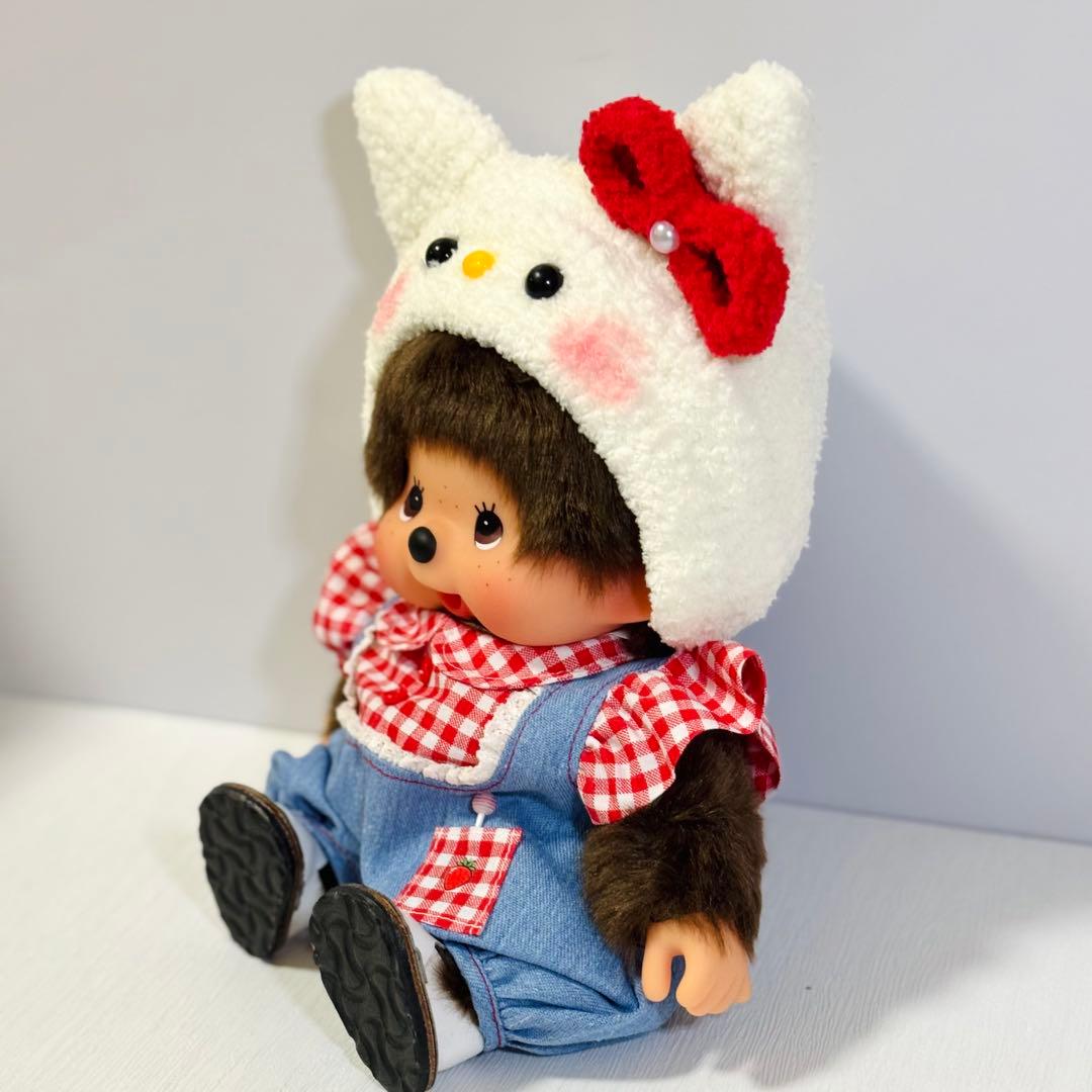 キムガン　モンチッチ M お座り 女の子 ツインテール お洋服付き