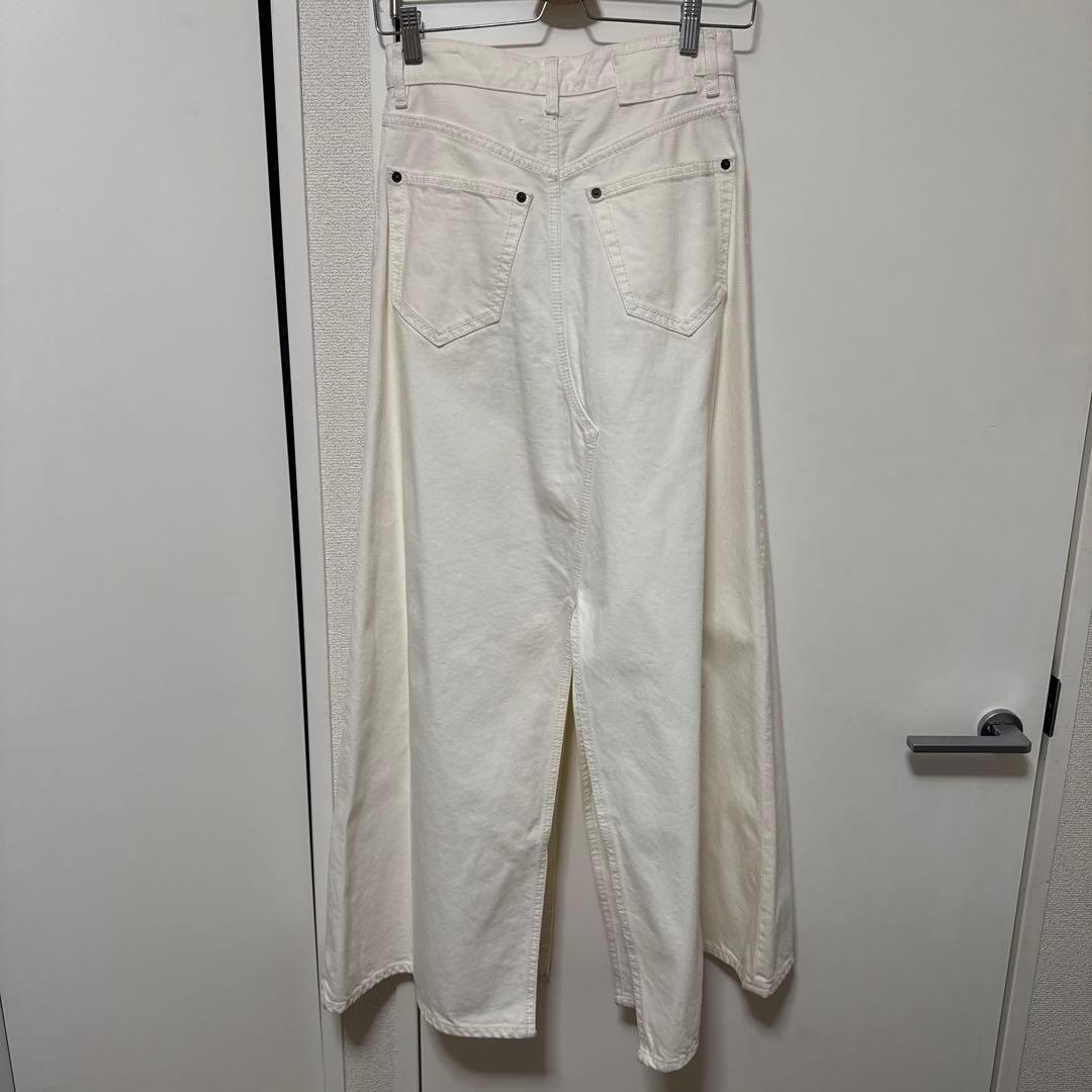 ホワイトデニム スカート ロング丈
