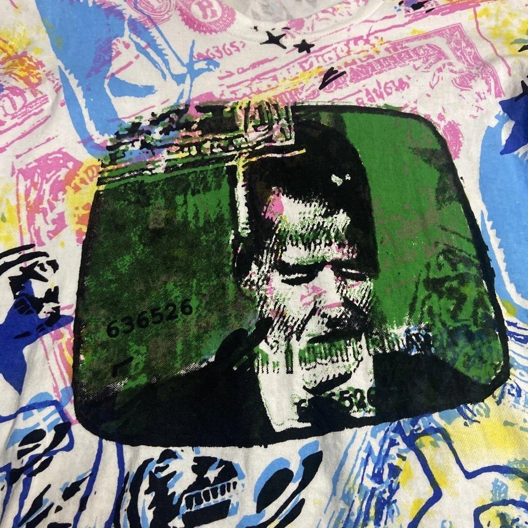【90s・シングル】バスキア 総柄 マルチプリント Tシャツ L 希少