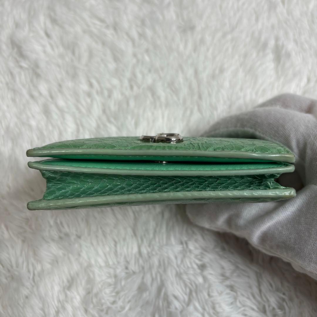 JIMMY CHOO ジミーチュウ レザー パイソン型押し 2つ折り財布
