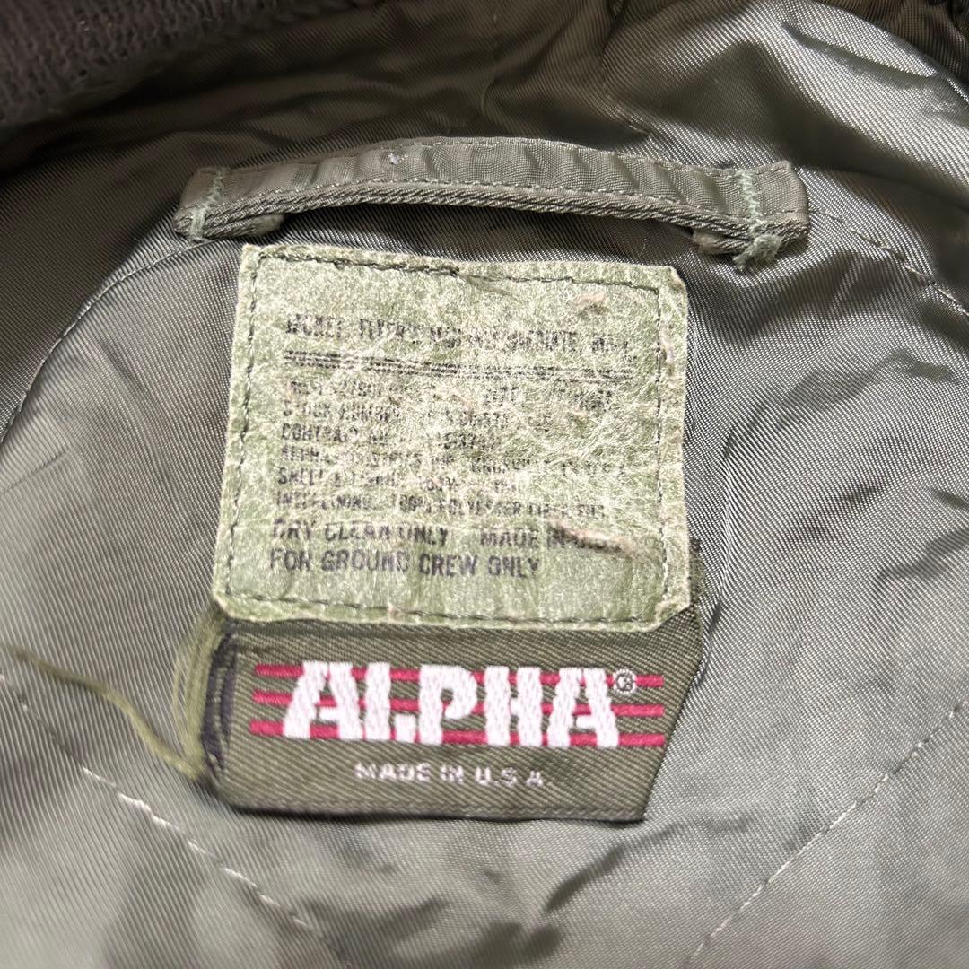 80's Alpha ma-1 \"GROUND CREW\" LARGE 旧タグ