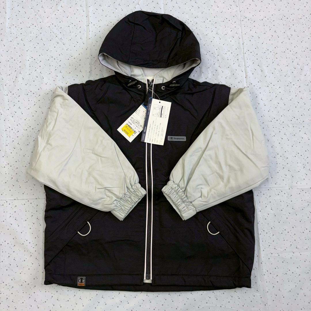 【新品未使用】チャンピオン キッズ スキーウェア 130 上下 黒 グレー 防水