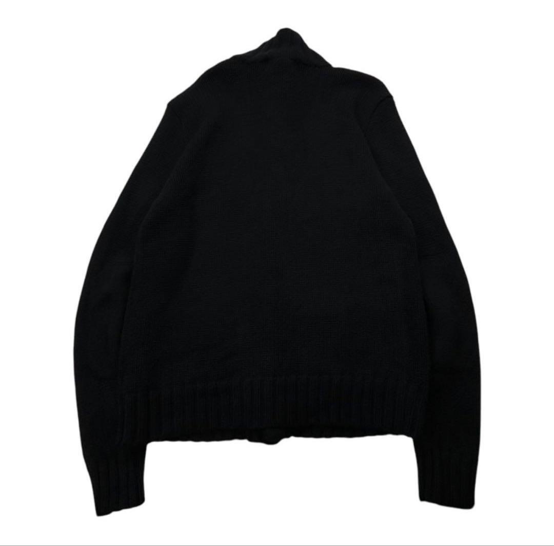 Polo by Ralph Lauren ニットブルゾン　チンスト　エルボー　黒