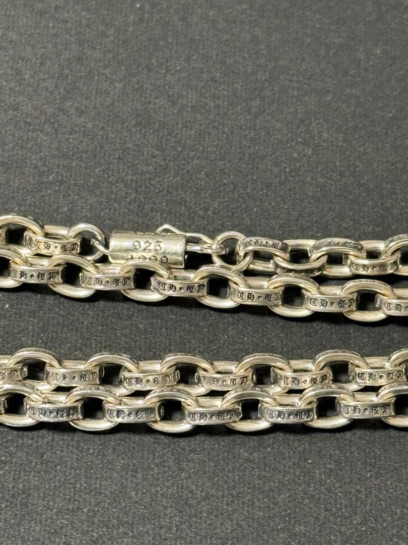 ペーパーチェーンネックレス　50cm 20インチ　シルバー925