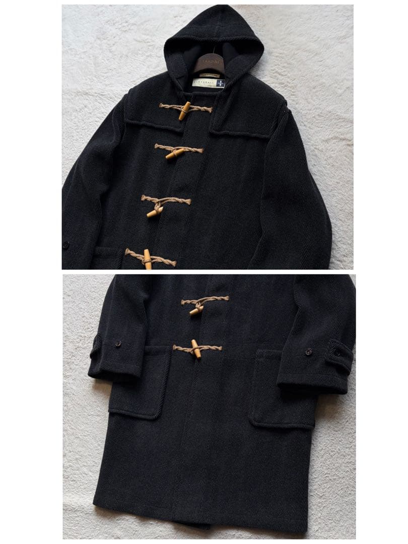美品✨グローバーオール ダッフルコート キングストン ヘリンボーン グレー XL