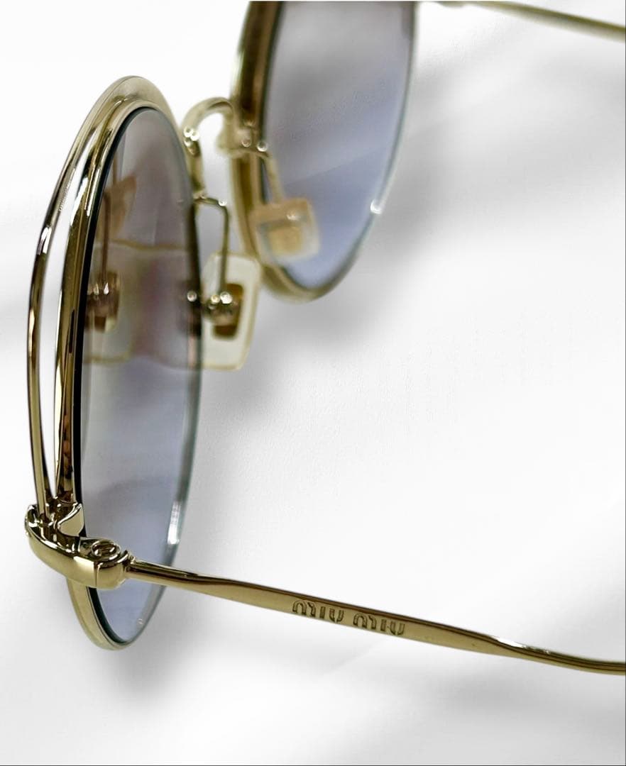 極美品✨miu miu キャットアイサングラス　ブラウン　ピンク　レディース