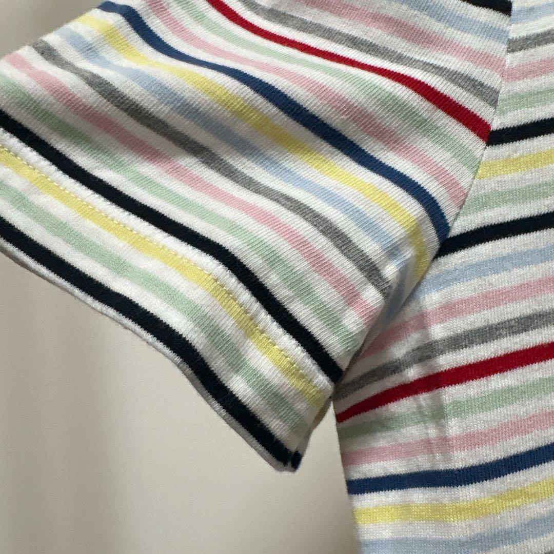 THOM BROWNE. ストライプ Tシャツ　マルチカラー　イタリア製