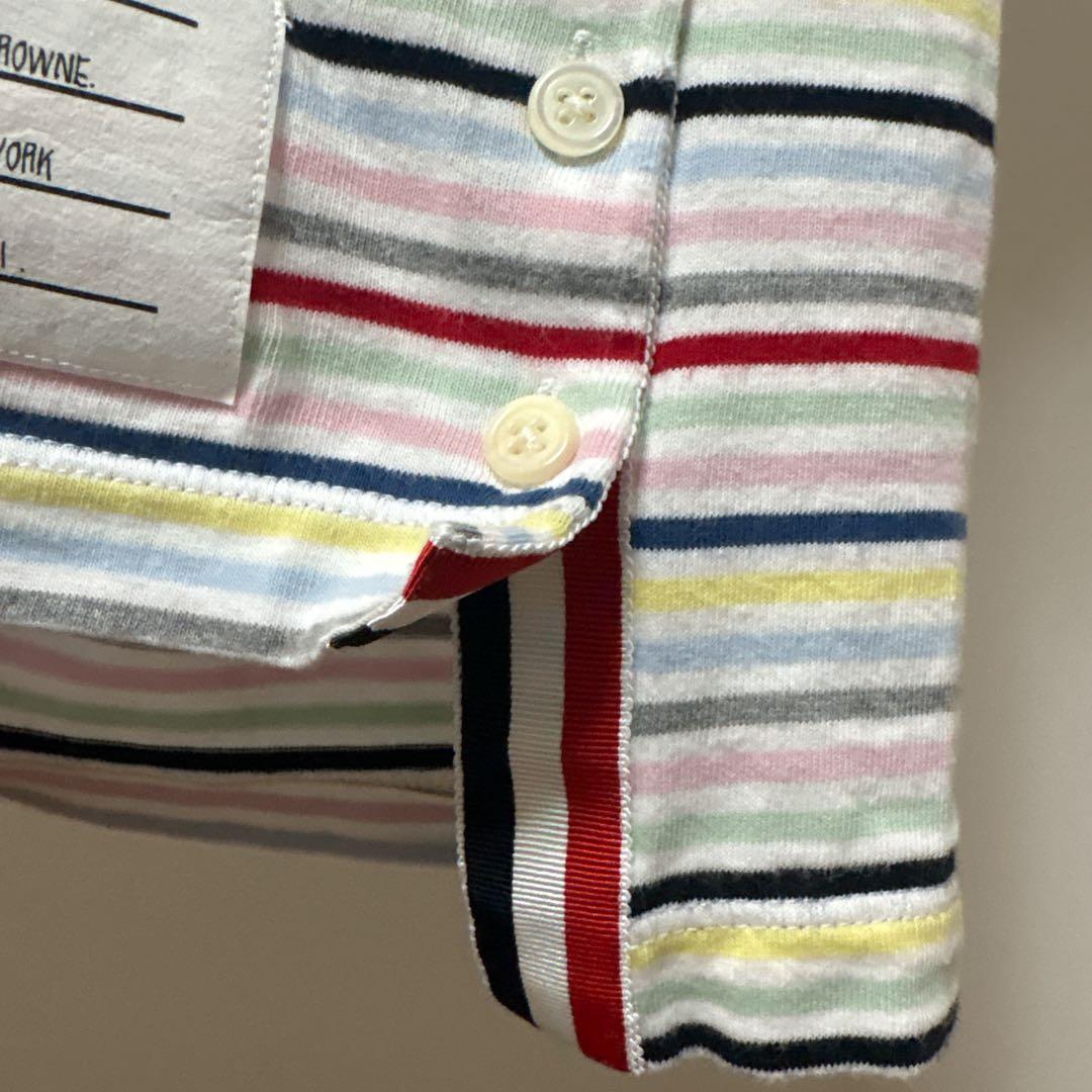 THOM BROWNE. ストライプ Tシャツ　マルチカラー　イタリア製