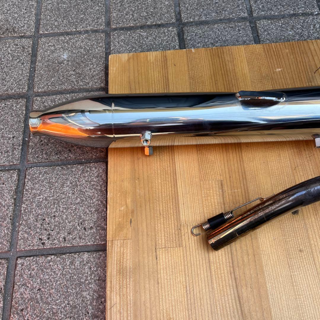 ハンターカブCT110モトサルゴ製　ステンレス製光沢マフラー 汎用