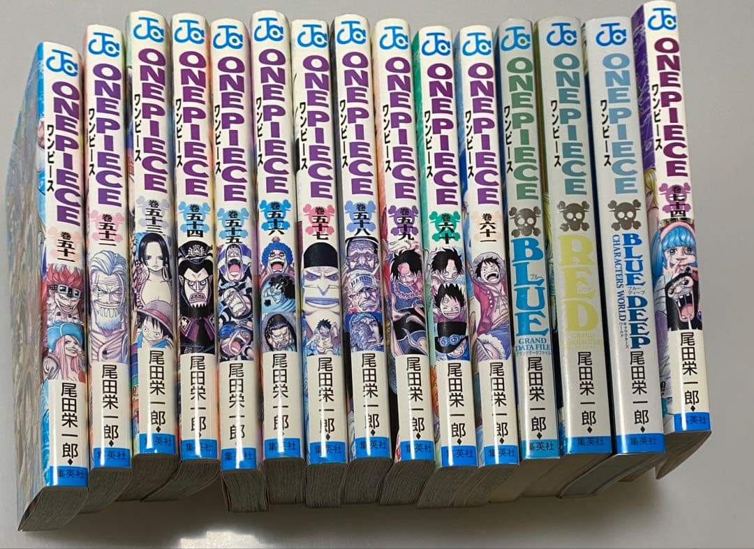 【初版セット】ワンピース 1〜61巻 BLUE RED 74巻