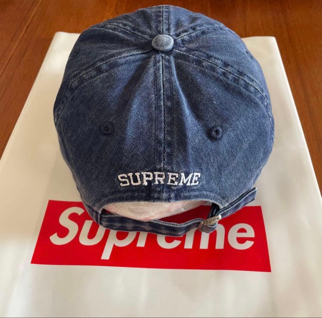 Supreme デニムキャップ S刺繍 ネイビー