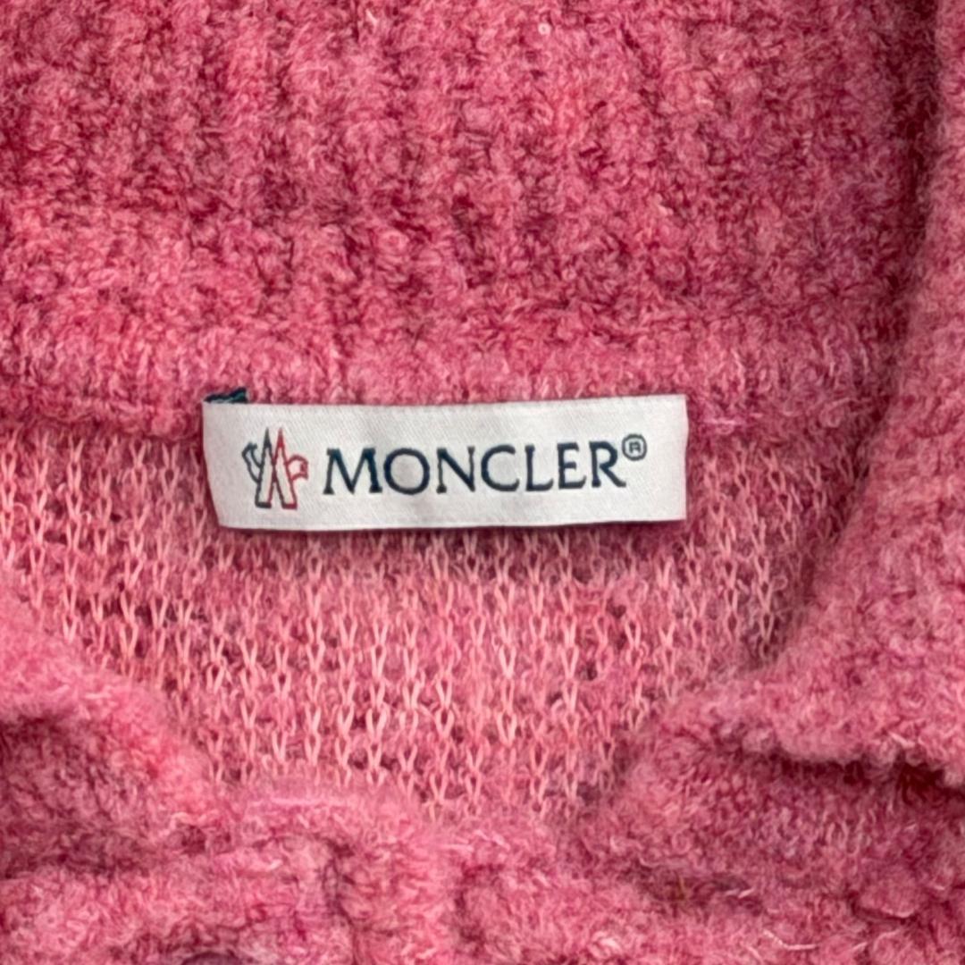 16545✨MONCLER MAGLIONE ビッグロゴ ボア ポロシャツ