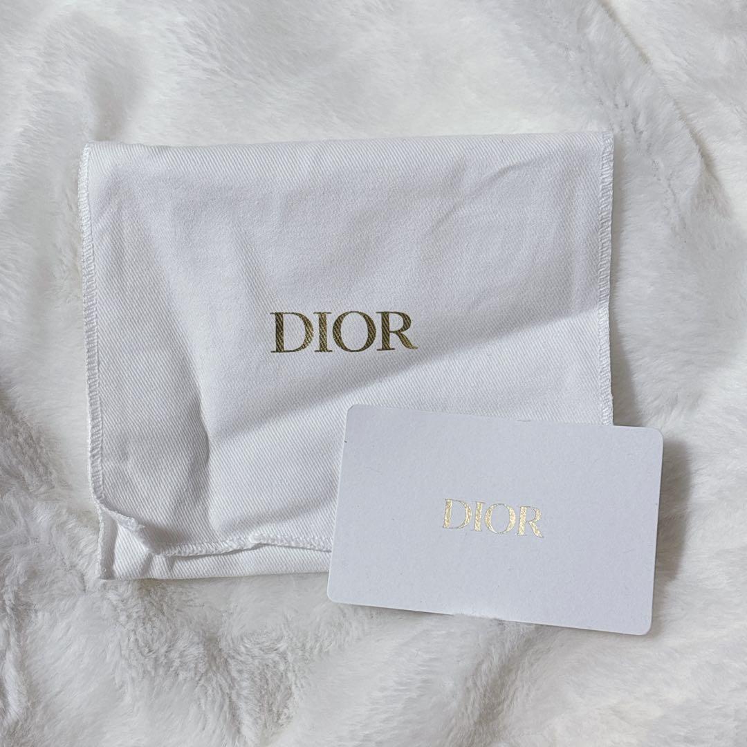 Dior ロータスウォレット 折り財布 財布 水色 キャメル バイカラー