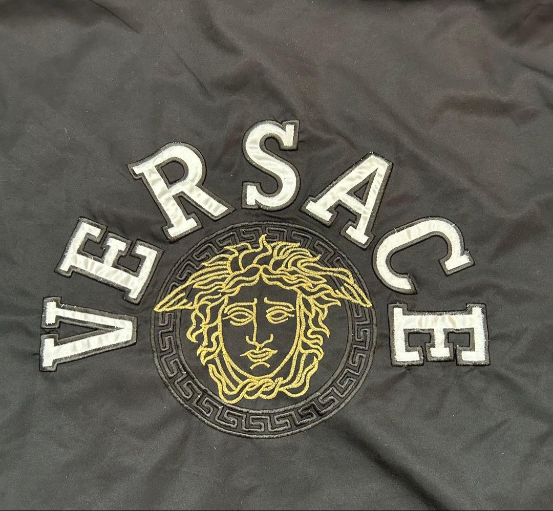 VERSACE ナイロン 半袖ジャケット ジャージ メデューサ ブラック L
