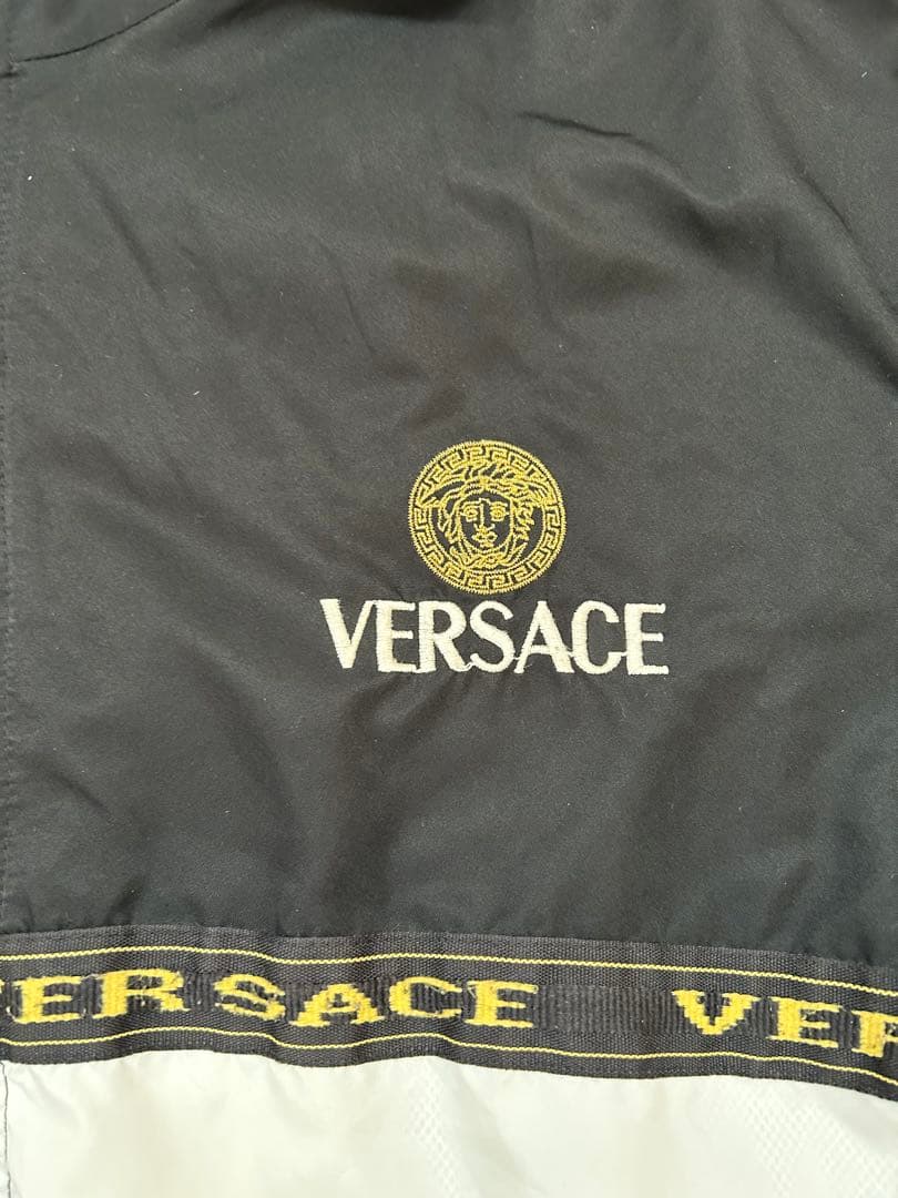 VERSACE ナイロン 半袖ジャケット ジャージ メデューサ ブラック L