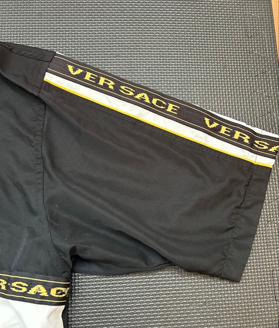 VERSACE ナイロン 半袖ジャケット ジャージ メデューサ ブラック L