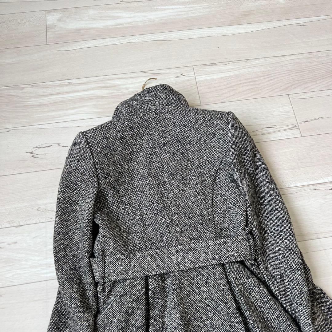 希少　BURBERRY BLACK LABEL ツイードロングコート　ダブル