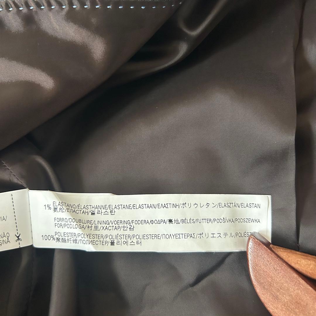 ZARA MAN ブラックタグ ノーカラージャケット EUR54 大きいサイズ