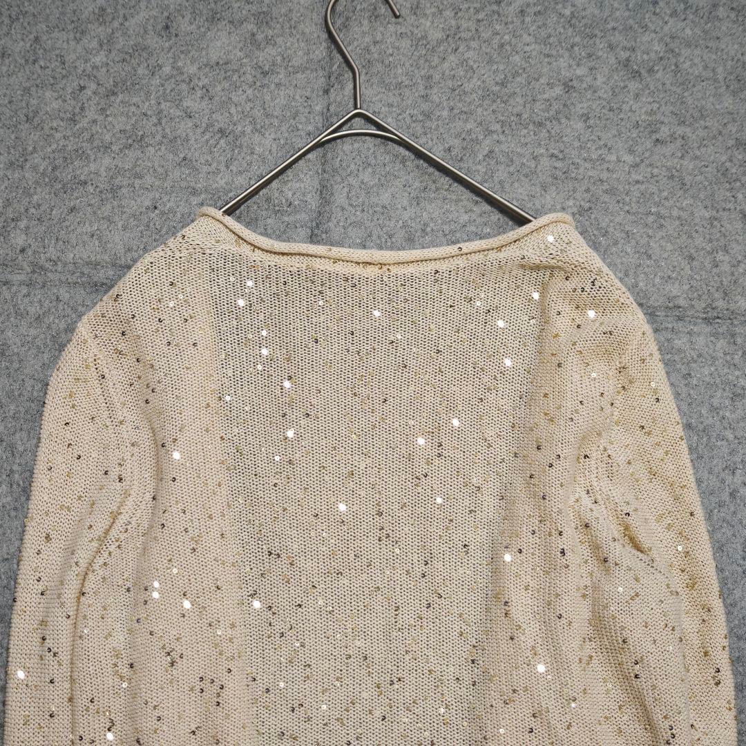 良品✨ ファビアナ フィリッピ モニーレ カーディガン L ベージュ リネン混