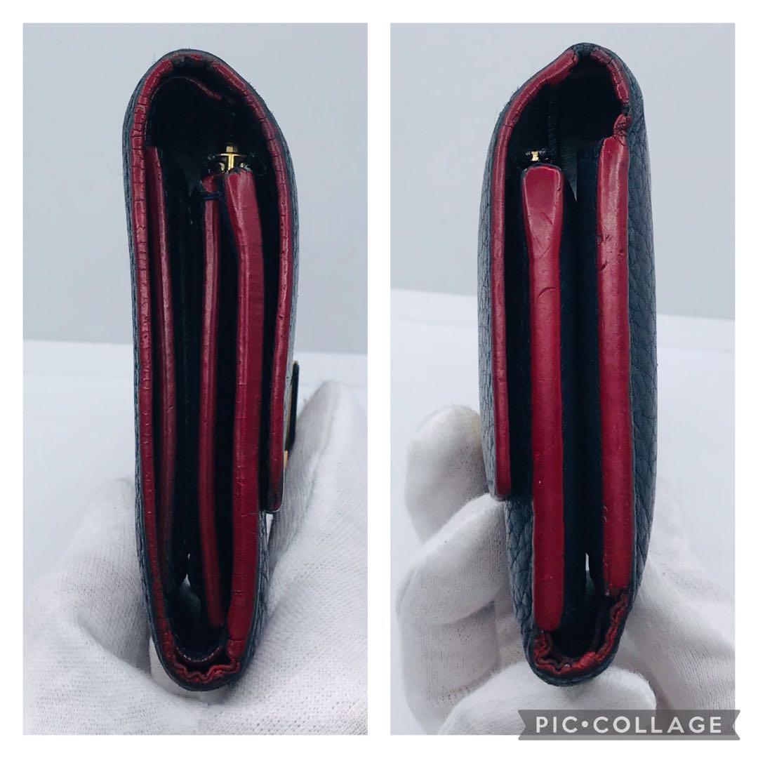 ルイヴィトン✨ トリヨン カプシーヌ コンパクト 三つ折り財布 マリーヌルージュ