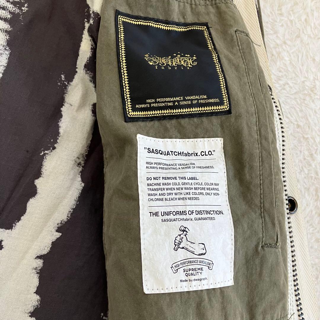 完売品 SASQUATCHfabrix. 裏地ブリーチ加工 モッズコート