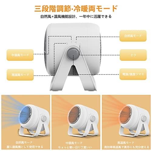Gegizun 電気ファンヒーター 大風量 省エネ セラミックヒーター 電気スb