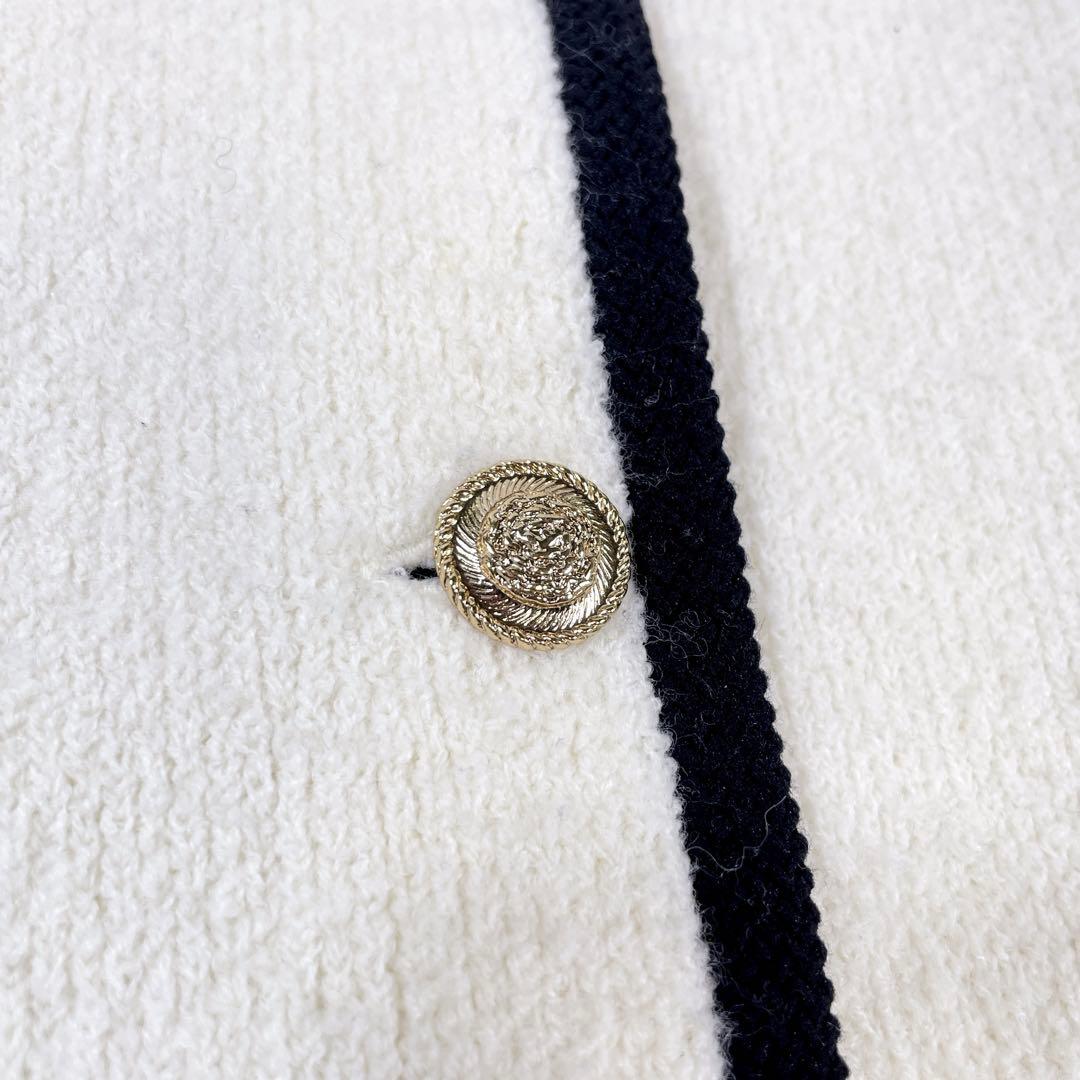 【24AW】ANAYI ウールブークレダブルフェイス カーディガン 38 M