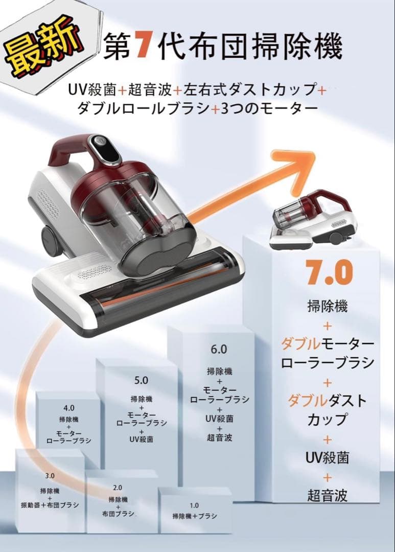 新品 2025年製 布団クリーナー ダニ ハウスダスト