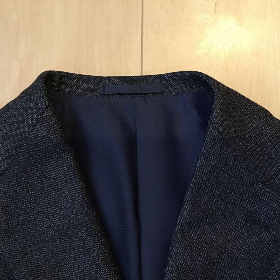 Brillar ダークグレー シングルブレスト スーツウール　サイズ44