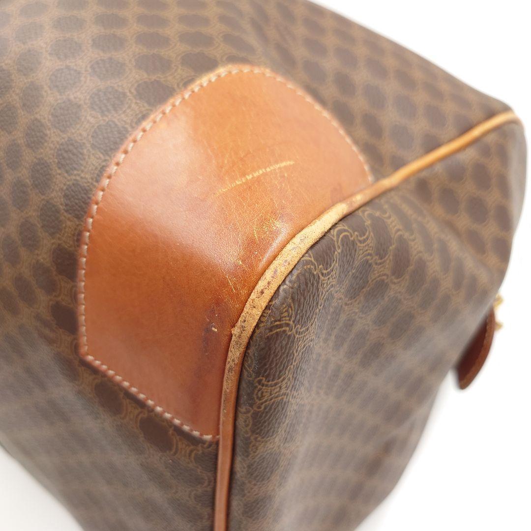 廃盤品 CELINE ボストンバッグ ヴィンテージ マカダム ヌメ革 セリーヌ