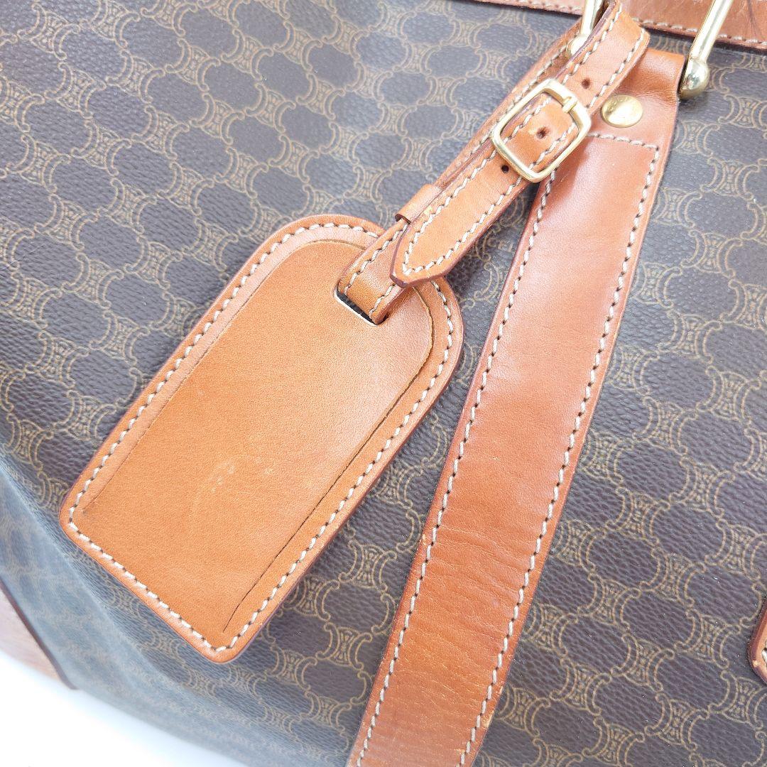 廃盤品 CELINE ボストンバッグ ヴィンテージ マカダム ヌメ革 セリーヌ